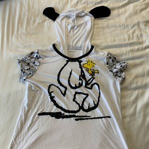 Peanuts XXXL (21) Pullover short sleeve with hood